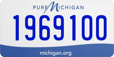 MI license plate 1969100