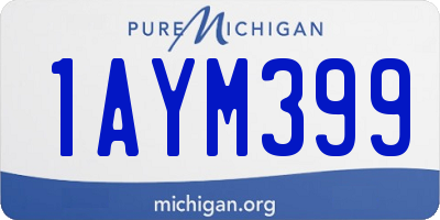 MI license plate 1AYM399