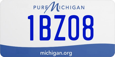 MI license plate 1BZ08