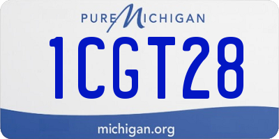 MI license plate 1CGT28