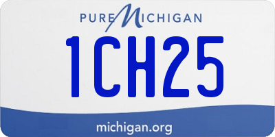 MI license plate 1CH25