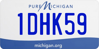 MI license plate 1DHK59