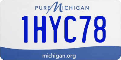 MI license plate 1HYC78