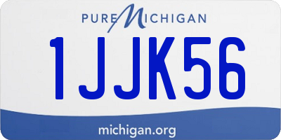 MI license plate 1JJK56