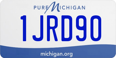 MI license plate 1JRD90