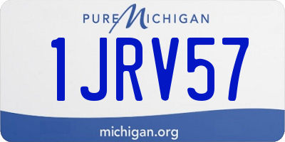 MI license plate 1JRV57