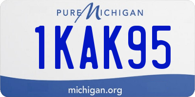 MI license plate 1KAK95