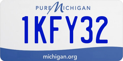 MI license plate 1KFY32