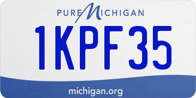 MI license plate 1KPF35