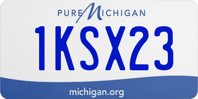 MI license plate 1KSX23