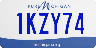 MI license plate 1KZY74