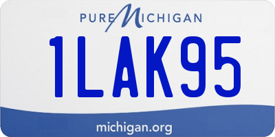 MI license plate 1LAK95