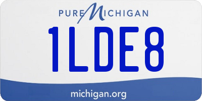 MI license plate 1LDE8