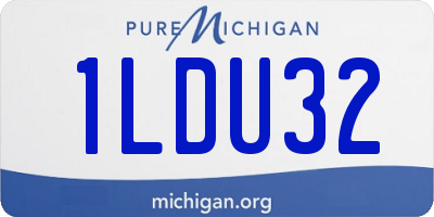 MI license plate 1LDU32