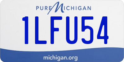 MI license plate 1LFU54