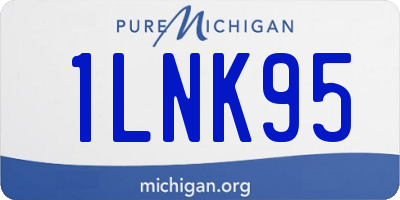 MI license plate 1LNK95