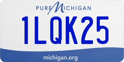 MI license plate 1LQK25