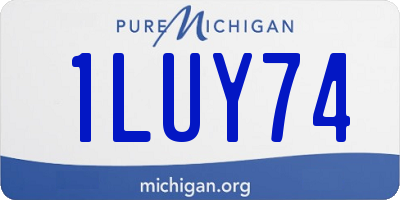 MI license plate 1LUY74