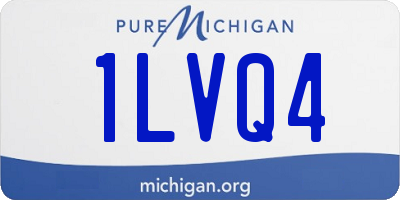 MI license plate 1LVQ4