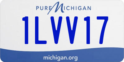 MI license plate 1LVV17