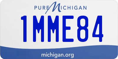 MI license plate 1MME84