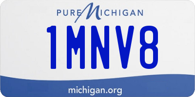 MI license plate 1MNV8