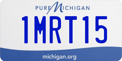 MI license plate 1MRT15