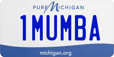 MI license plate 1MUMBA