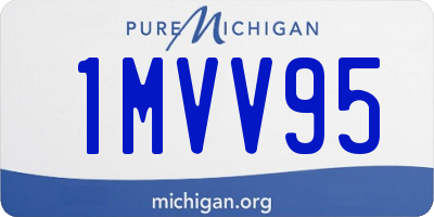 MI license plate 1MVV95