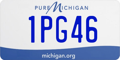 MI license plate 1PG46