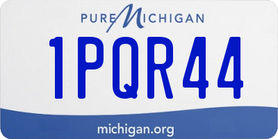 MI license plate 1PQR44