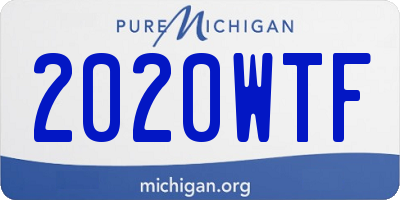 MI license plate 2020WTF