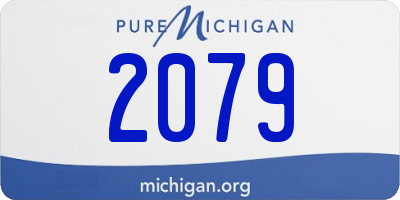 MI license plate 2079