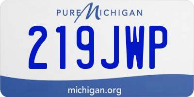 MI license plate 219JWP