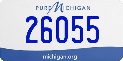 MI license plate 26055