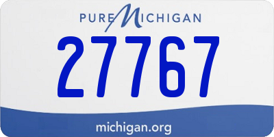 MI license plate 27767