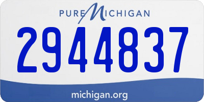 MI license plate 2944837