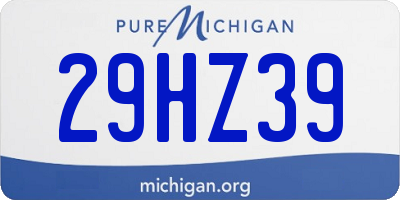 MI license plate 29HZ39