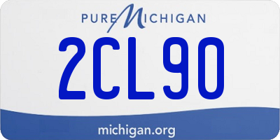 MI license plate 2CL90