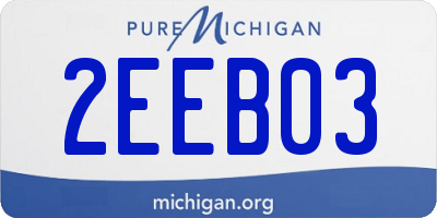 MI license plate 2EEB03