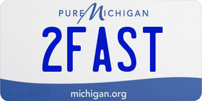 MI license plate 2FAST