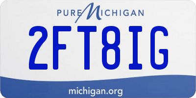 MI license plate 2FT8IG