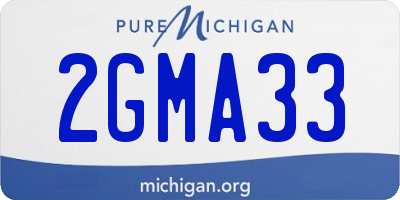 MI license plate 2GMA33