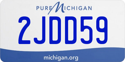 MI license plate 2JDD59