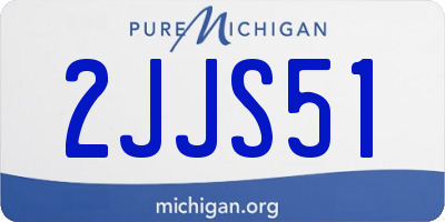 MI license plate 2JJS51