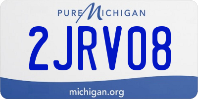 MI license plate 2JRV08