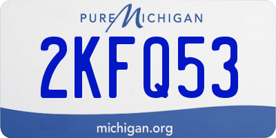 MI license plate 2KFQ53