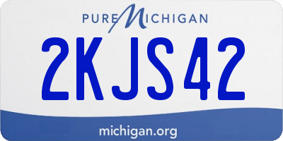 MI license plate 2KJS42