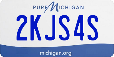 MI license plate 2KJS4S