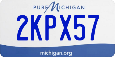 MI license plate 2KPX57